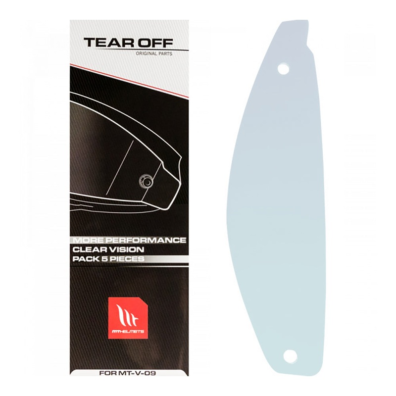 MT VISOR KIT TEAR-OFF MT-V-09 & MT-V-29 [CLEAR] 5 PCS